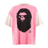 ©SAINT MxxxxxxよりA BATHING APE BAPE_SS TEE HANDPRINT White/Pinkが入荷しました。
