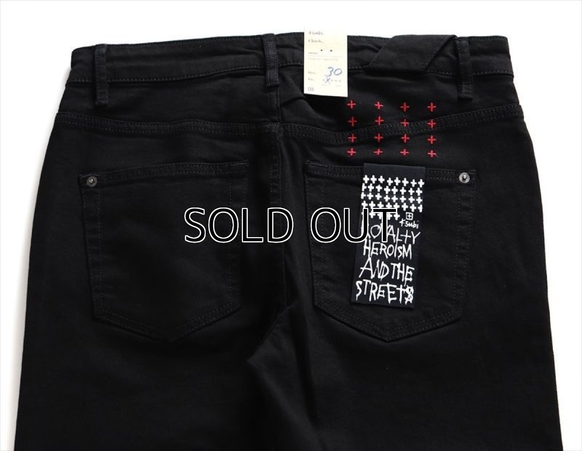 画像4: KSUBI Chitch Jean Laid Black (スリムデニム) (4)