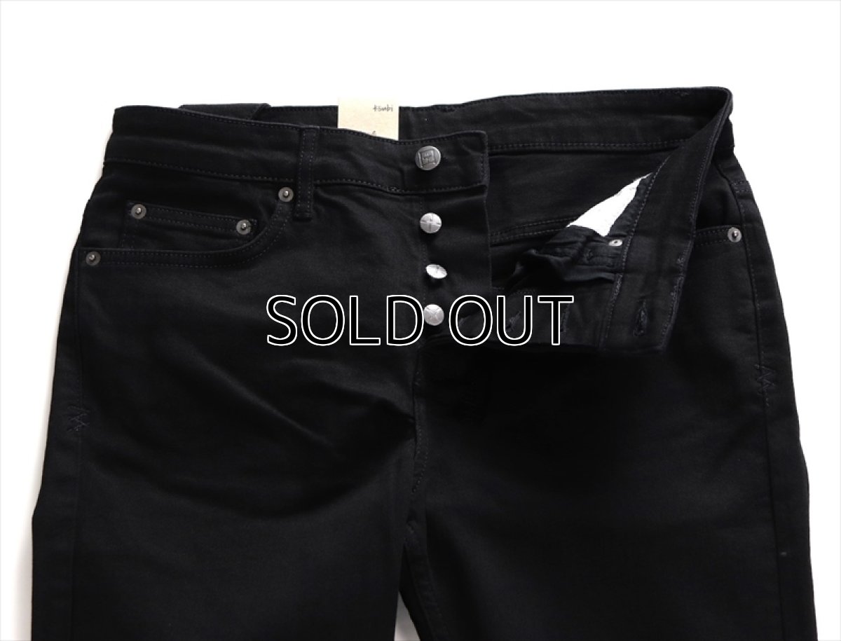 画像3: KSUBI Chitch Jean Laid Black (スリムデニム) (3)