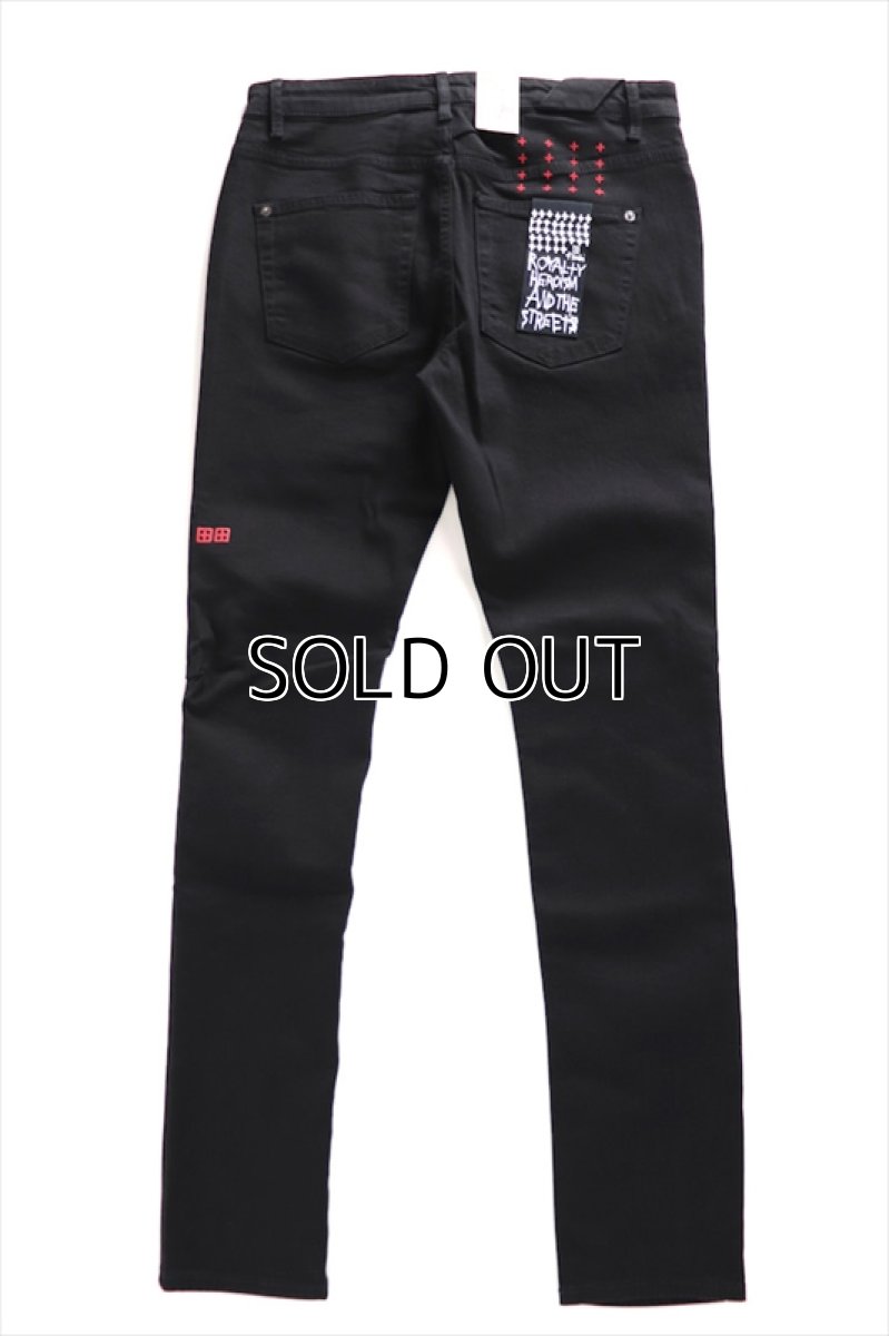 画像2: KSUBI Chitch Jean Laid Black (スリムデニム) (2)
