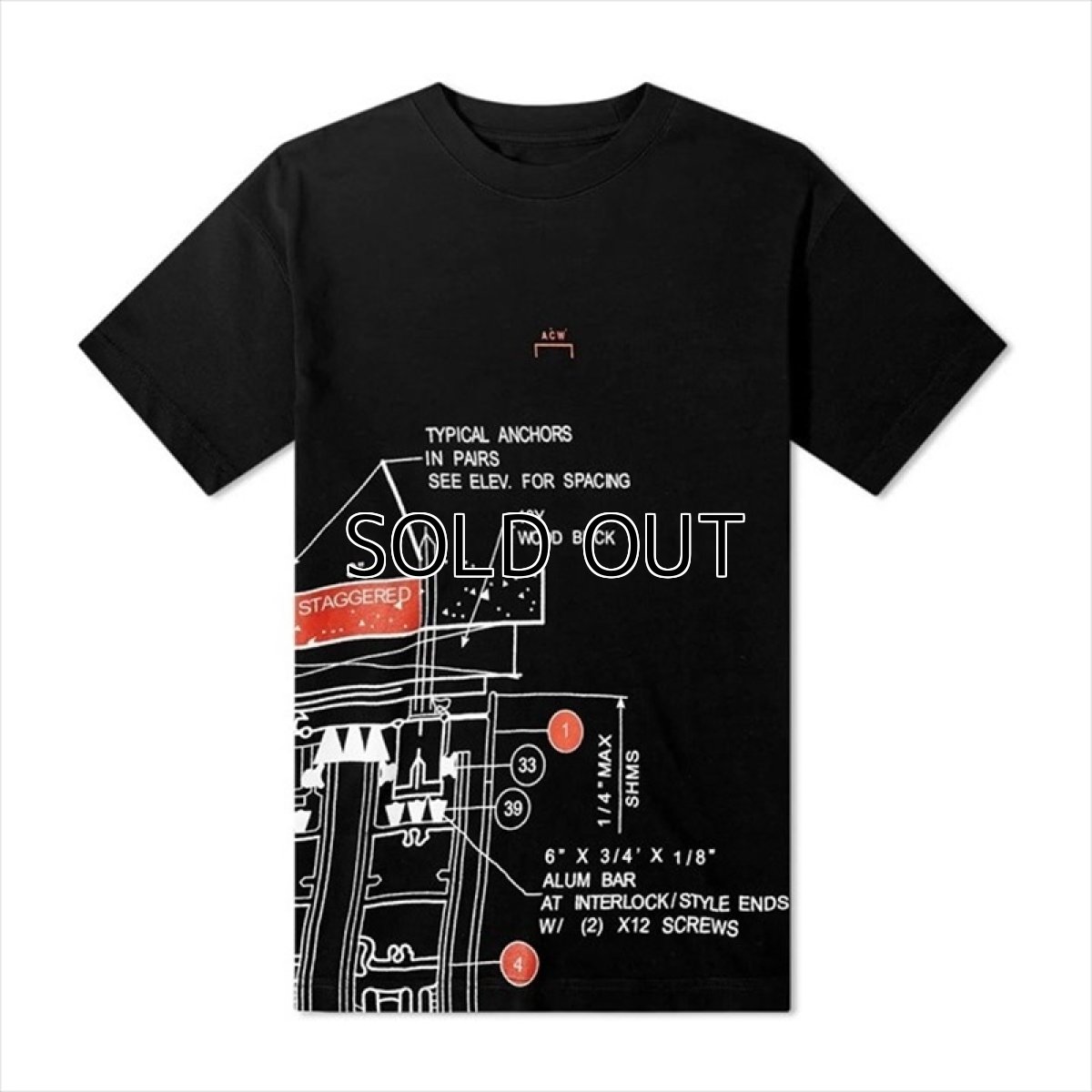 画像1: A-COLD-WALL* Blueprint T-Shirt (Tシャツ) (1)