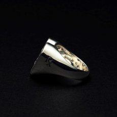 画像2: Antidote BUYERS CLUB Engraved Heart Ring (With Stone)  (2)
