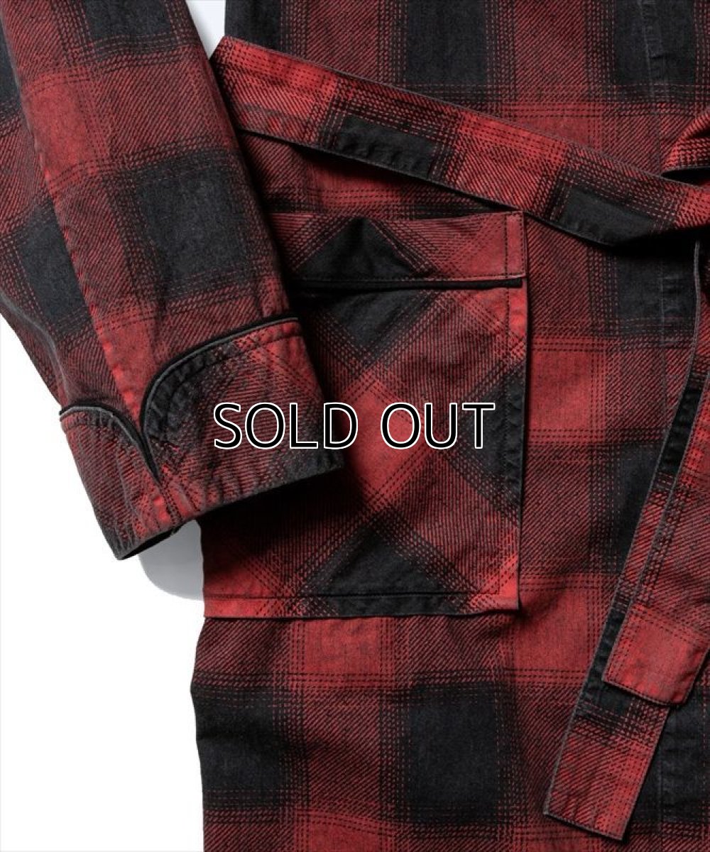 画像3: MINEDENIM Black Denim Check Gawn (デニムチェックガウン) (3)