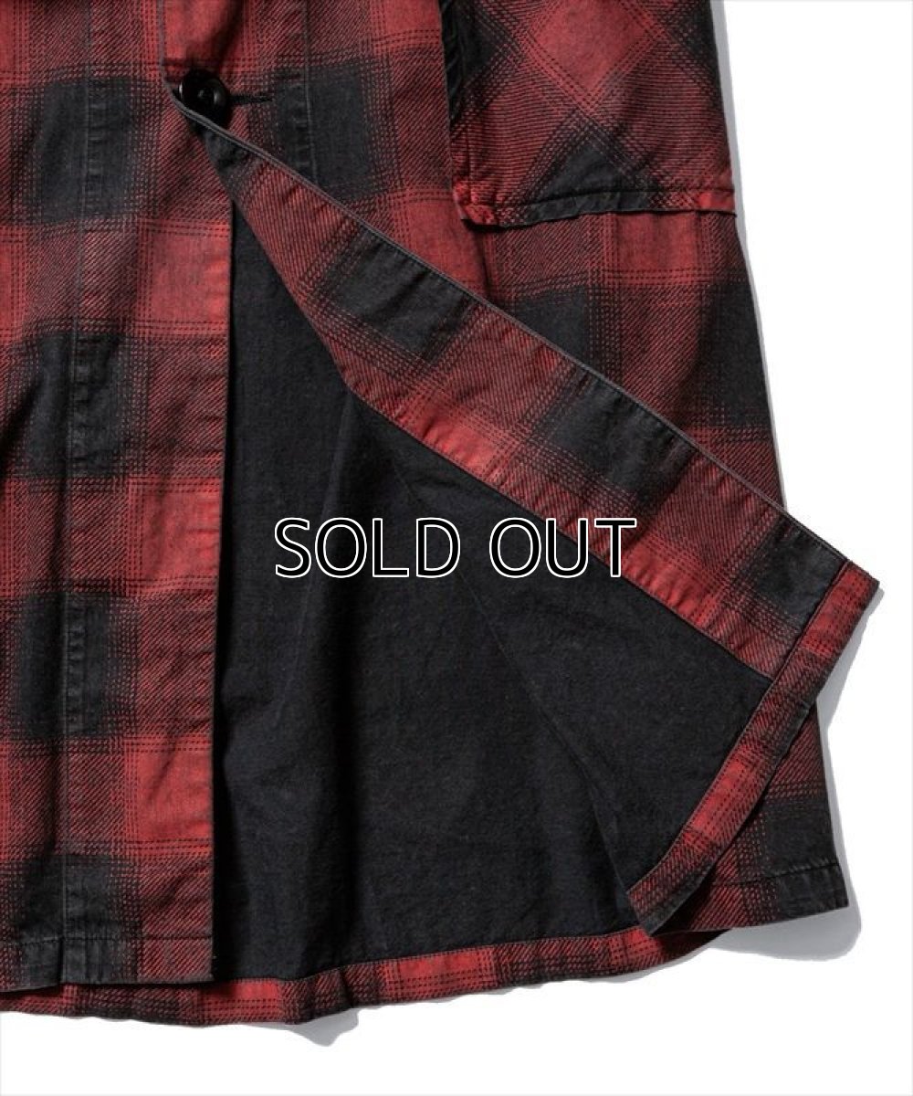 画像4: MINEDENIM Black Denim Check Gawn (デニムチェックガウン) (4)