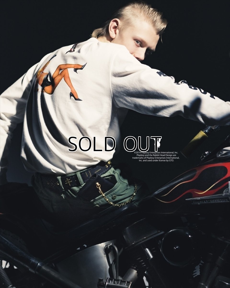 画像6: CALEE x PLAYBOY L/S T-Shirt (キャリー x プレイボーイ) (6)