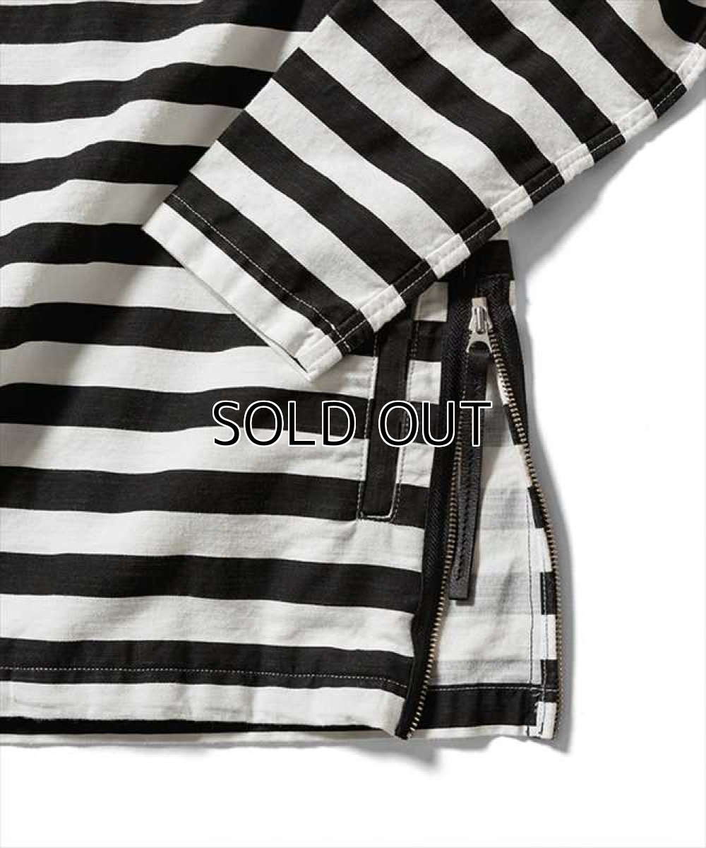 画像3: MINEDENIM Border Side Zip L/S Denim T-Shirt (ボーダーTシャツ) (3)