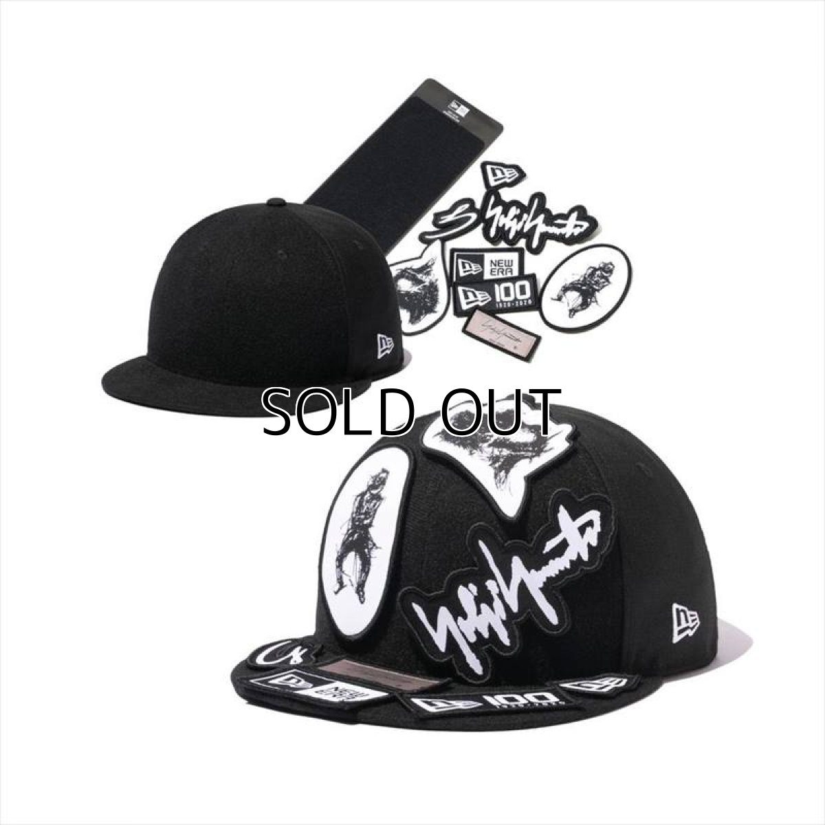 画像1: YOHJI YAMAMOTO x NEW ERA 59FIFTY Cap FW2020 Velcro Patch (1)