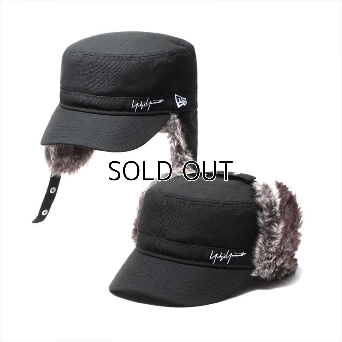 画像1: YOHJI YAMAMOTO x NEW ERA Range Earflap Cap FW2020 Signature Logo (1)