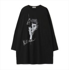 画像1: YOHJI YAMAMOTO Kill Me Print Big Long Sleeves T-Shirt (1)