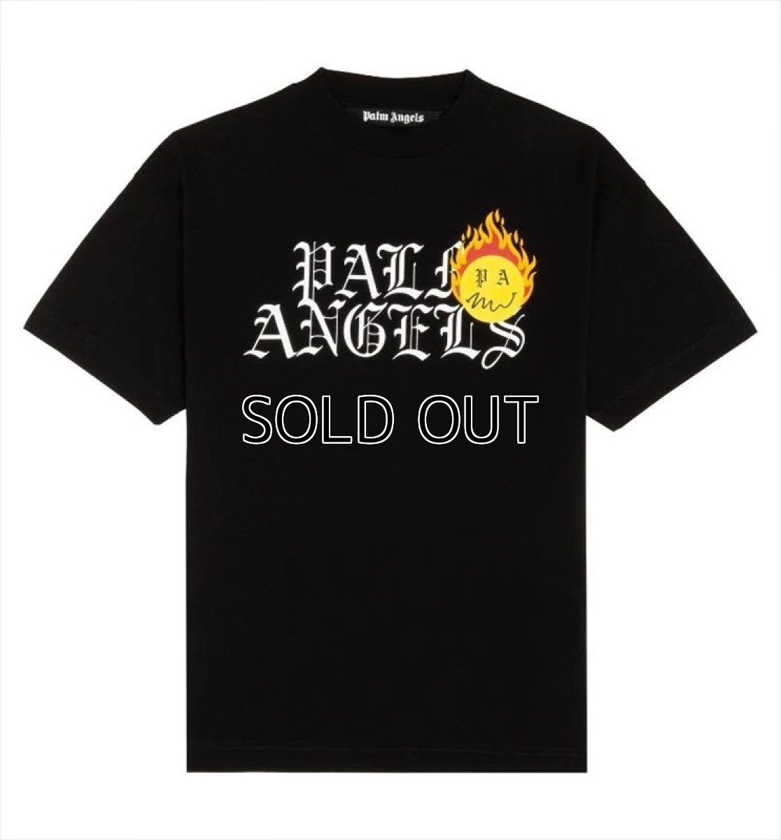 画像1: PALM ANGELS Burning Head Logo T-Shirt  (1)