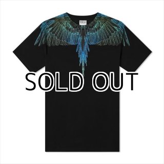 MARCELO BURLON Wings T-Shirt (Black/Orange/Blue)