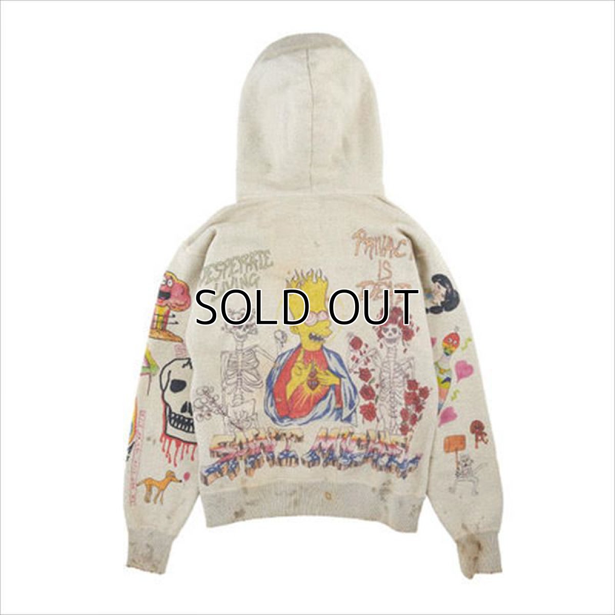 画像2: ©SAINT Mxxxxxx Hoodie Graffiti Grey (パーカー) (2)