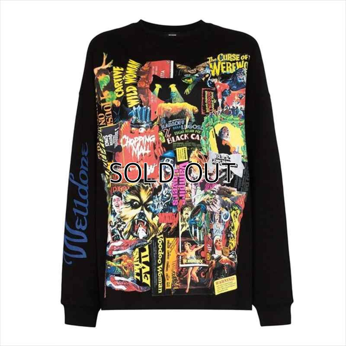 画像1: WE11DONE Black Horror Collage L/S T-Shirt (ロングTシャツ) (1)