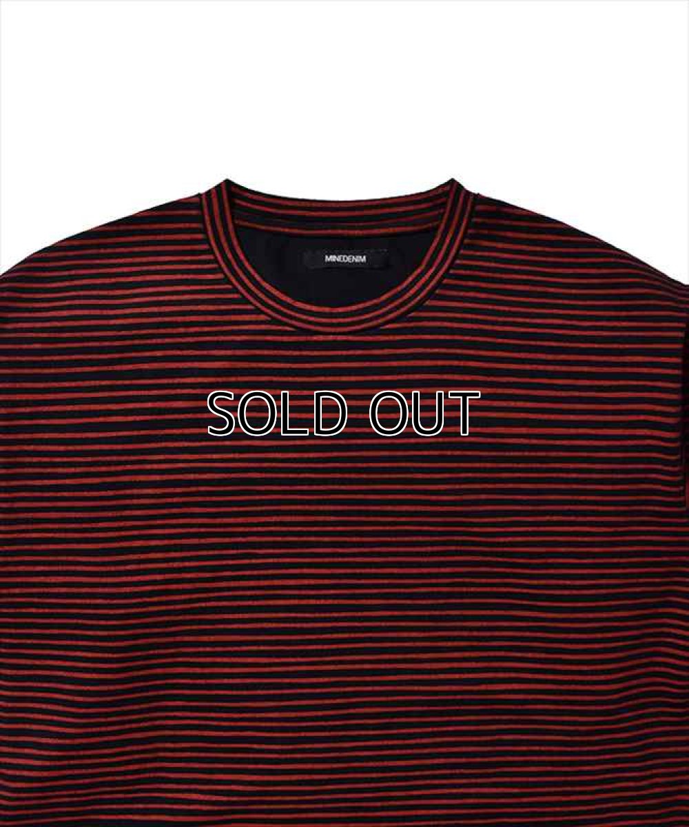 画像2: MINEDENIM H.Drawing Micro Border L/S T-Shirt (ボーダーロングTシャツ) (2)