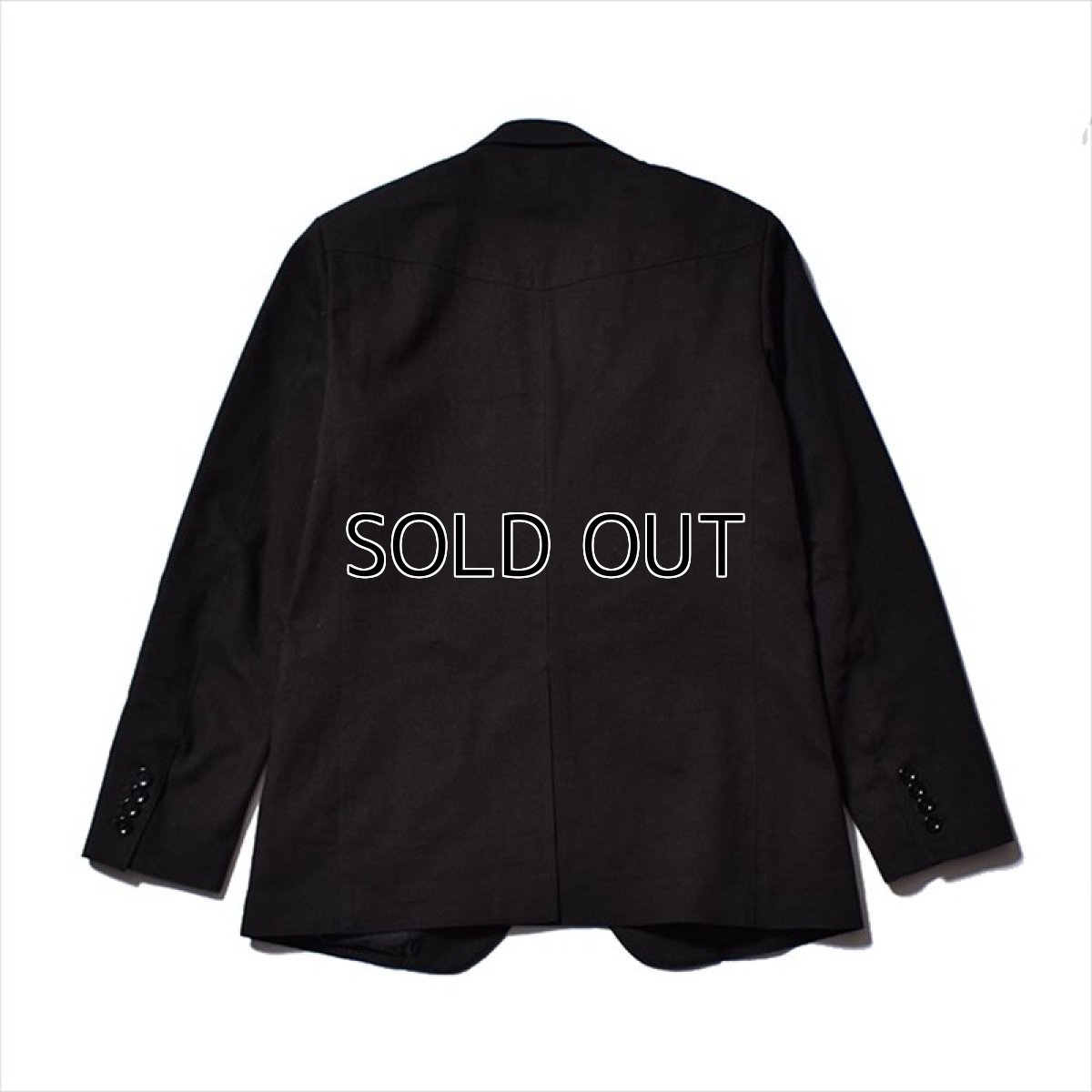 画像2: MINEDENIM F.Black Flannel Denim Western JKT (テーラードジャケット) (2)