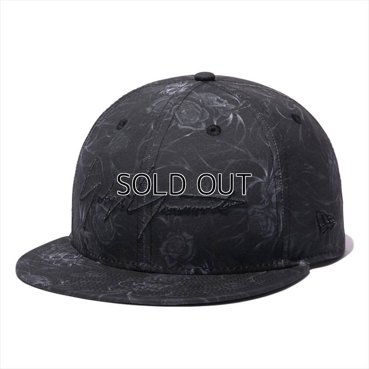 画像1: YOHJI YAMAMOTO x NEW ERA 59FIFTY Cap 2021SS Transcription Print Skull Rose (1)