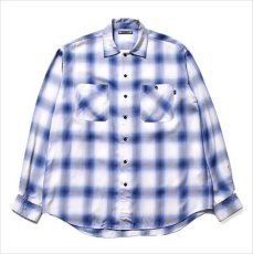 画像1: MINEDENIM x CDL Rayon Ombre Check Loose Work Shirt (チェックシャツ) (1)