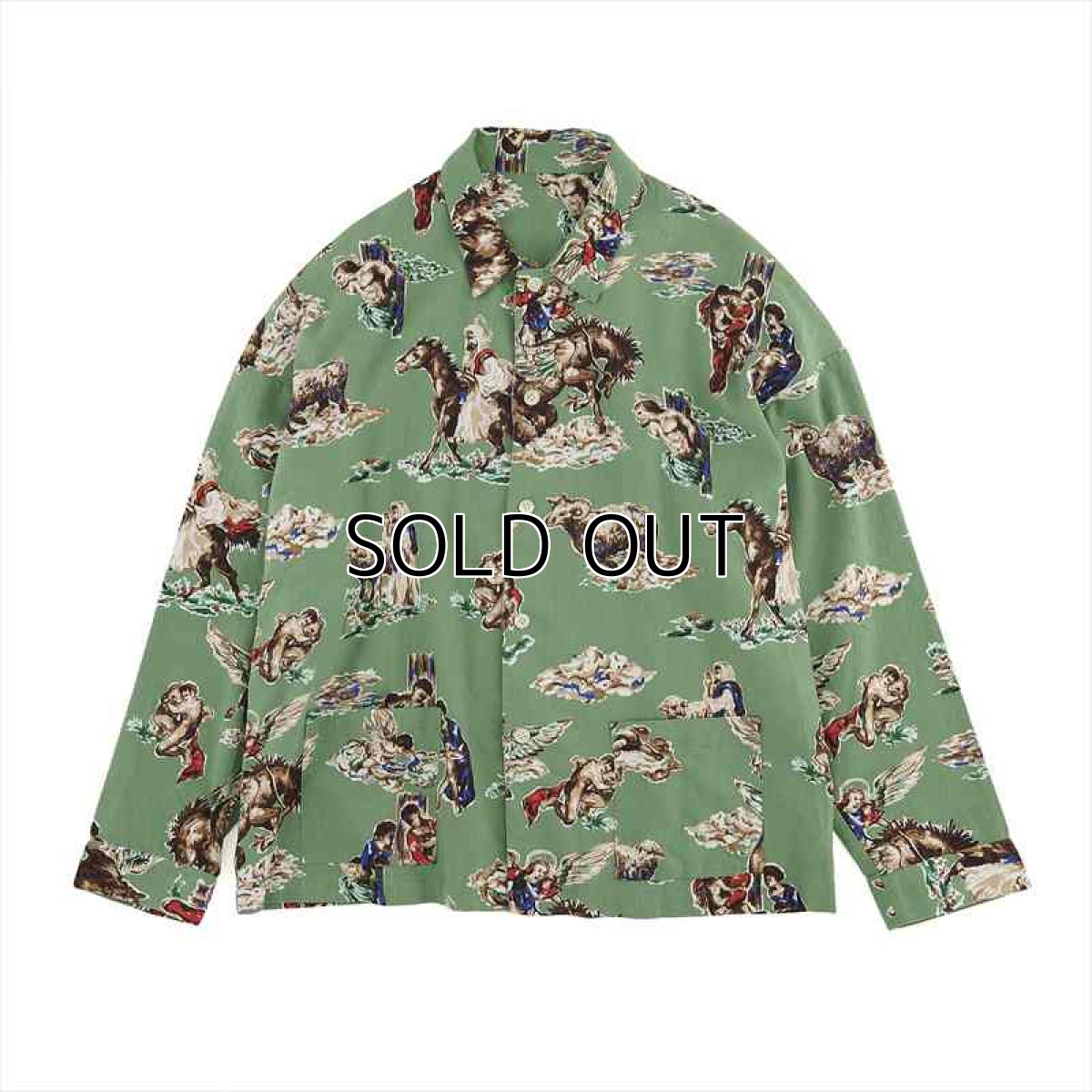 画像1: ©SAINT Mxxxxxx PJ Shirt Horse Green (パジャマシャツ) (1)