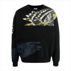 画像1: MARCELO BURLON Wings Patchwork Over Crew Sweatshirt (スウェット) (1)