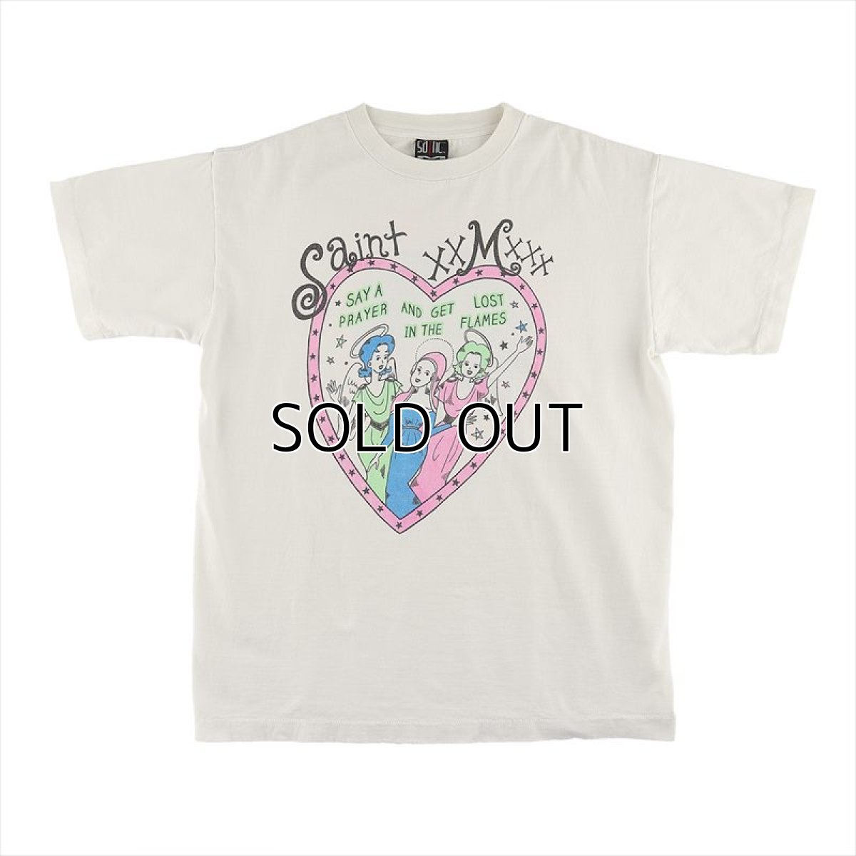 画像1: ©SAINT Mxxxxxx T-Shirt Heart White (Tシャツ) (1)