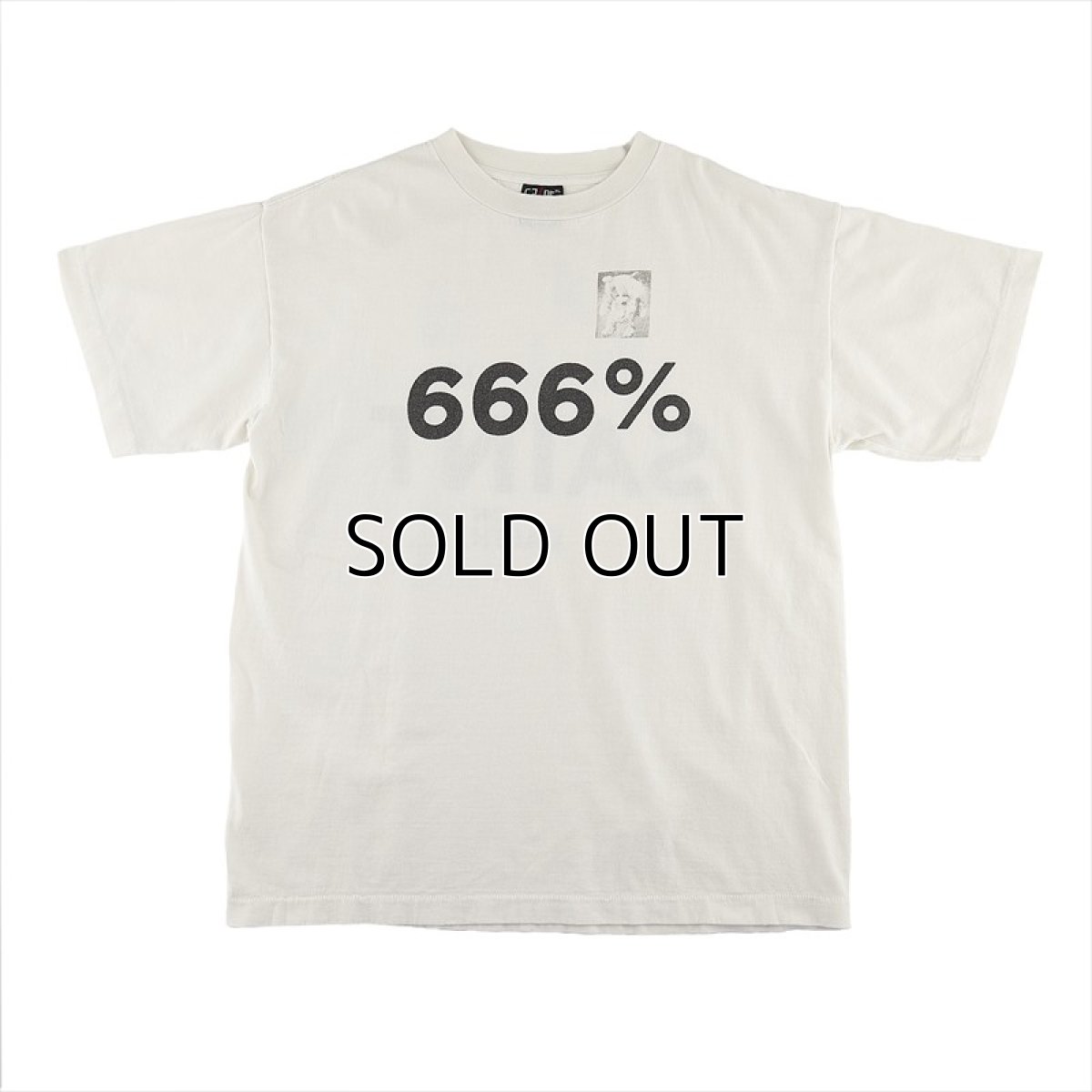 画像1: ©SAINT Mxxxxxx T-Shirt 666% White (Tシャツ) (1)