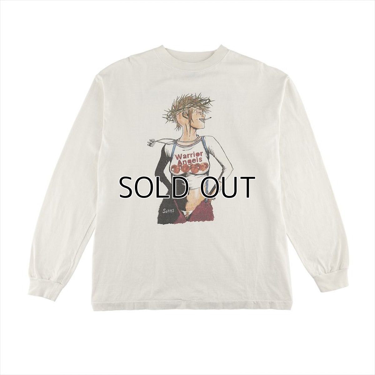 画像1: ©SAINT Mxxxxxx L/S T-Shirt Punkgirl White (ロングスリーブTシャツ) (1)