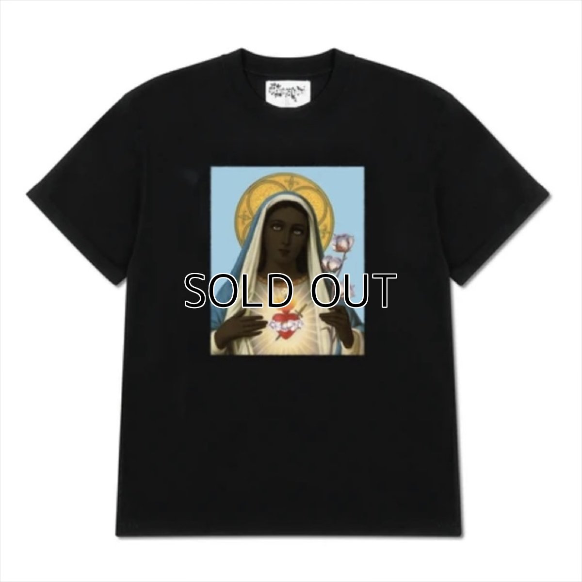 画像1: DENIM TEARS Black Mary - Saint Mary T-Shirt (1)