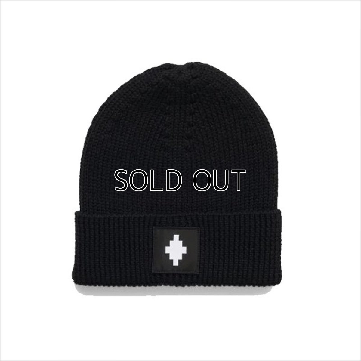 画像1: MARCELO BURLON Cross Patch Beanie (クロスビーニー) (1)