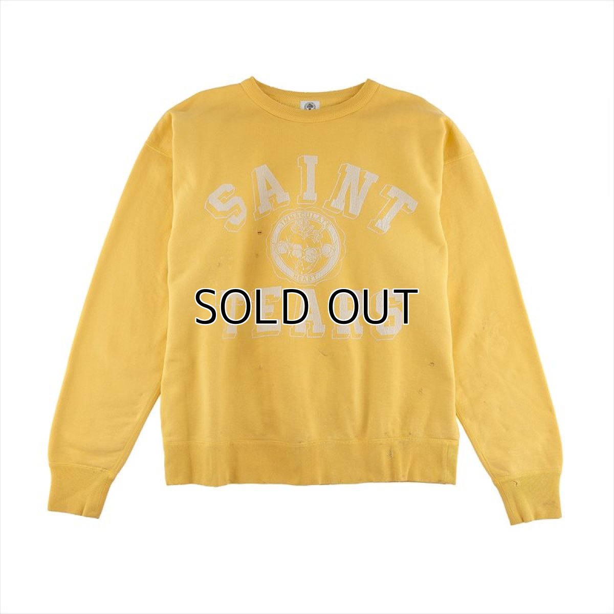 画像1: ©SAINT Mxxxxxx x DENIM TEARS Sweatshirt SAINT TEARS Logo Yellow (スウェット) (1)