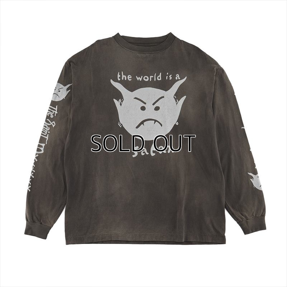 画像1: ©SAINT Mxxxxxx L/S T-Shirt Satan Black (ロングスリーブTシャツ) (1)