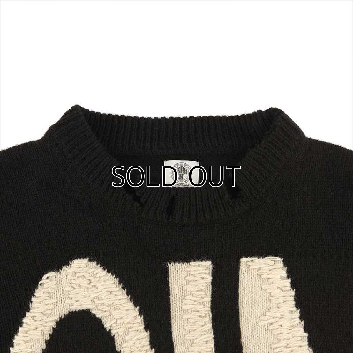 画像2: ©SAINT Mxxxxxx Wool Sweater SIN Black (セーター) (2)