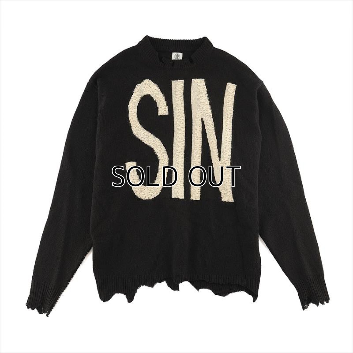 画像1: ©SAINT Mxxxxxx Wool Sweater SIN Black (セーター) (1)
