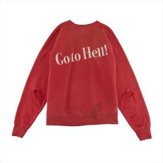 画像2: ©SAINT Mxxxxxx Raglan Sweat Shirt Enjoy Hell Red (スウェット) (2)