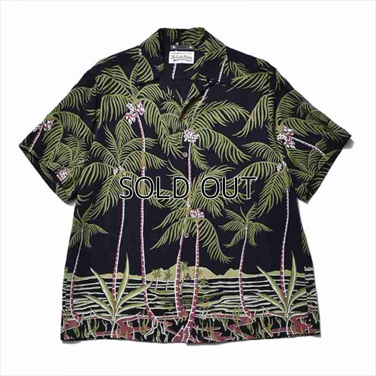 画像1: WACOKO MARIA x MINEDENIM Palm Tree Hawaian Shirt (ハワイアンシャツ) (1)