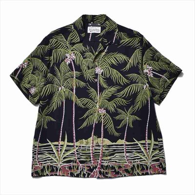 画像2: WACOKO MARIA x MINEDENIM Palm Tree Hawaian Shirt (ハワイアンシャツ)