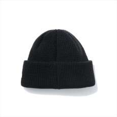 画像2: YOHJI YAMAMOTO x NEW ERA Wafful Cuff Knit Short Beanie YY Leather Patch (2)