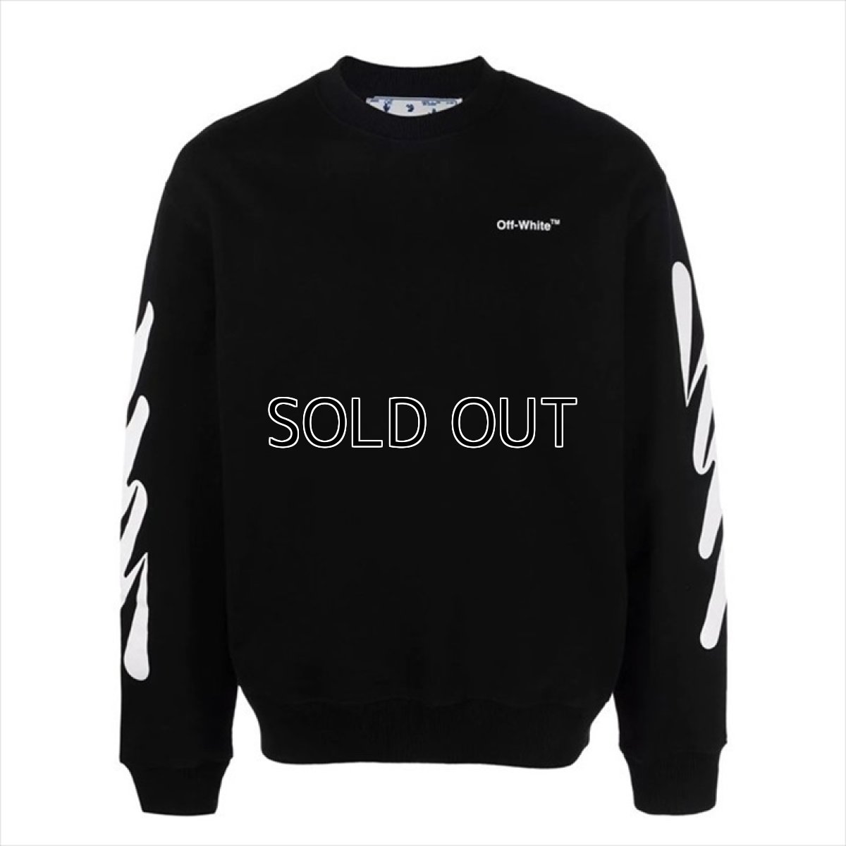 画像1: OFF-WHITE Wave Diag Slim Crewneck Sweat (1)