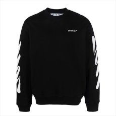 画像1: OFF-WHITE Wave Diag Slim Crewneck Sweat (1)