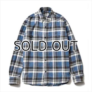 MINEDENIM RS.Nep Check Open Collar L/S Shirt (Blue)