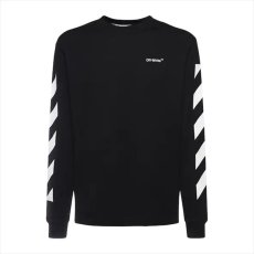 画像1: OFF-WHITE Diag Helvetica Skate L/S T-Shirt (ロングスリーブTシャツ) (1)