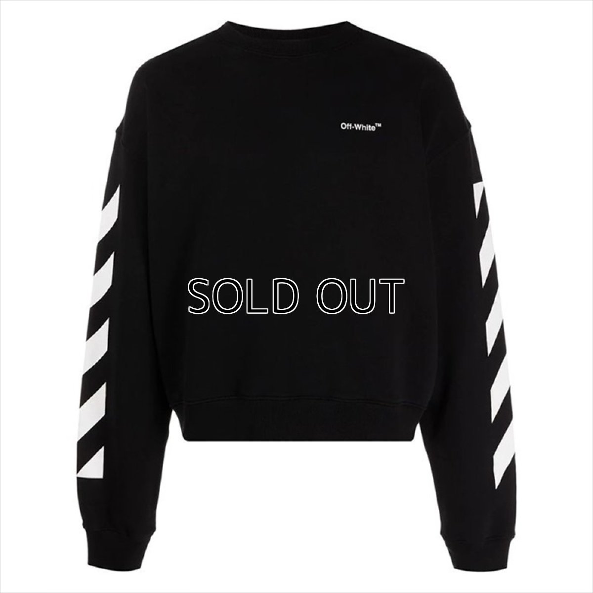 画像1: OFF-WHITE Diag Helvetica Over Crewneck Sweat (1)