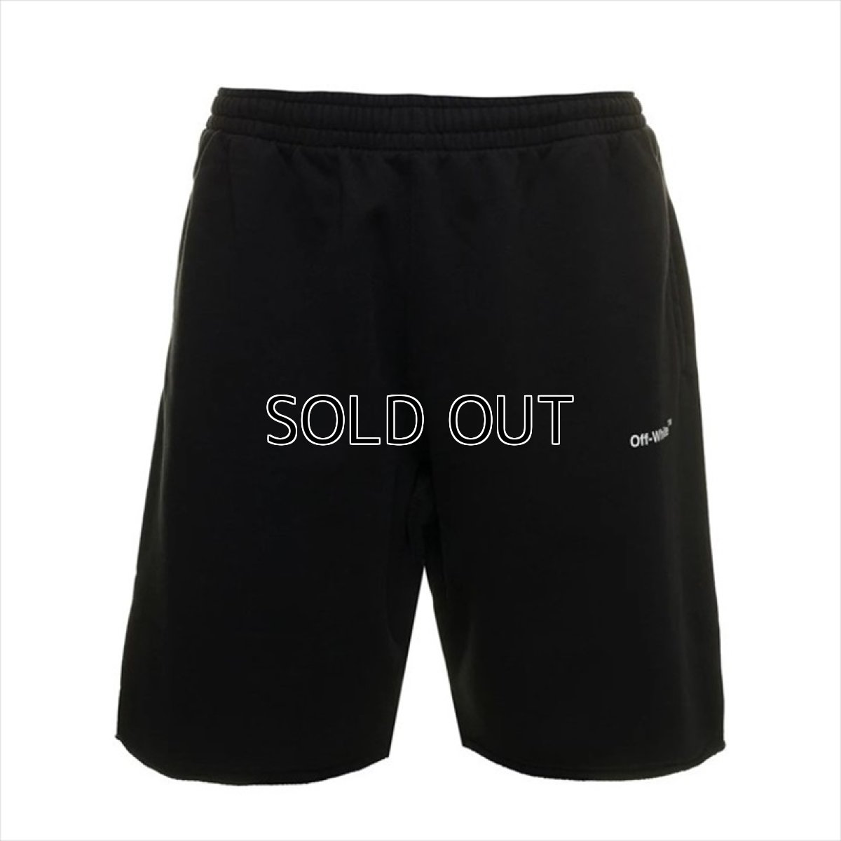 画像1: OFF-WHITE Diag Helvetica Sweat Shorts (1)