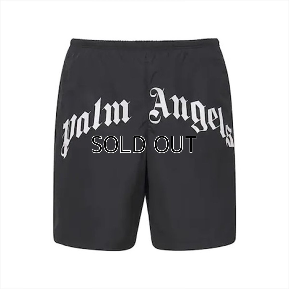 画像1: PALM ANGELS Curved Logo Swim Shorts (1)