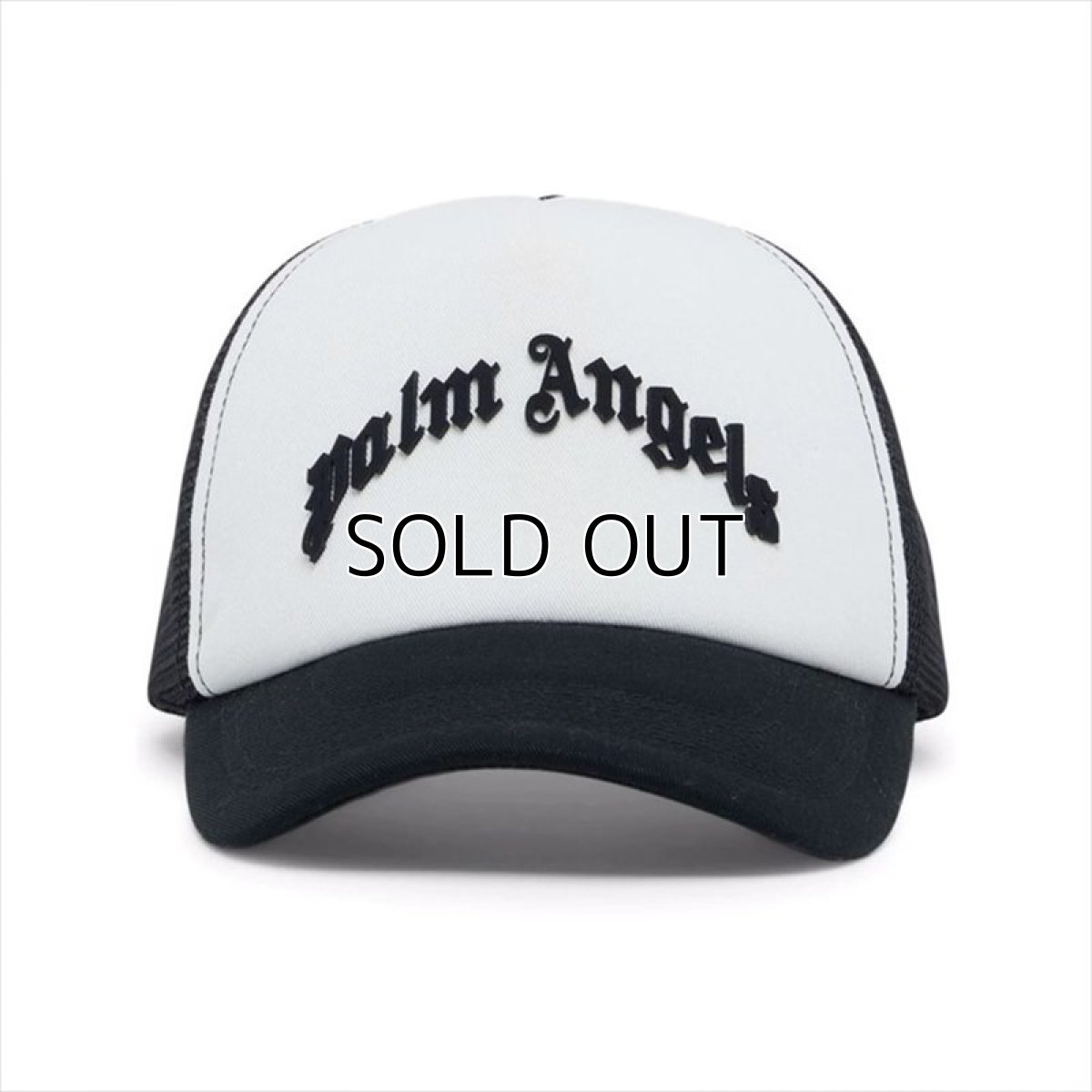 画像1: PALM ANGELS Curved Logo Mesh Cap (1)