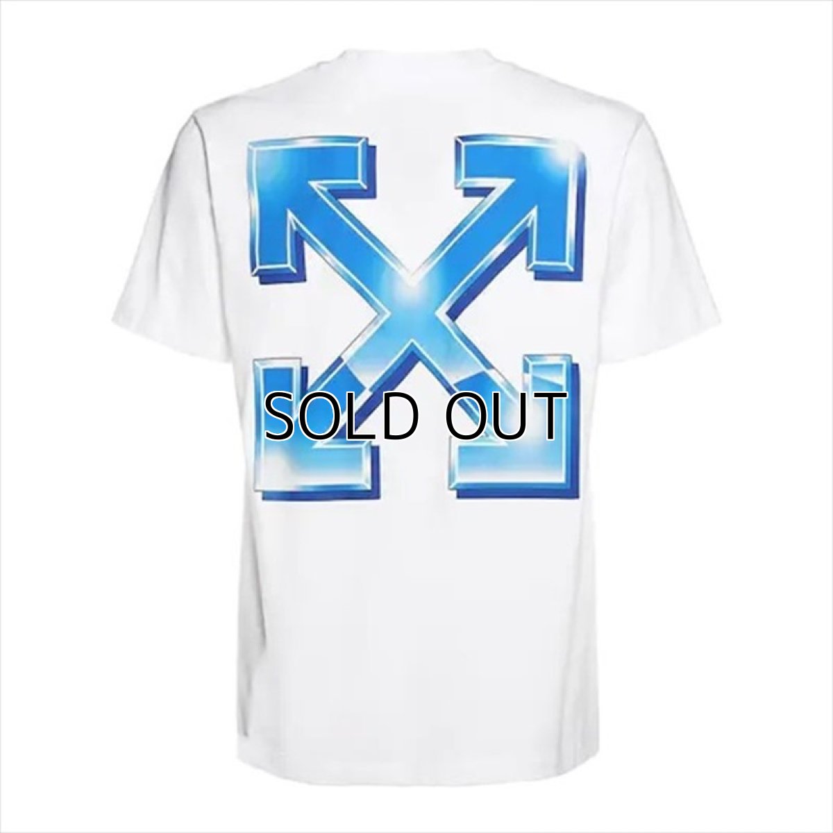 画像1: OFF-WHITE Blue Metal Arrow Over S/S T-shirt (1)