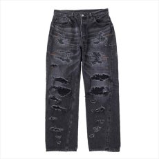 画像1: ALWAYS OUT OF STOCK Crashed Hard Wash Straight Denim Pants (1)