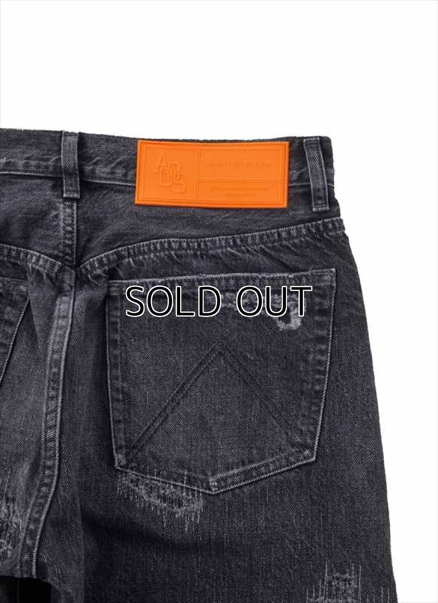 画像7: ALWAYS OUT OF STOCK Crashed Hard Wash Straight Denim Pants (7)