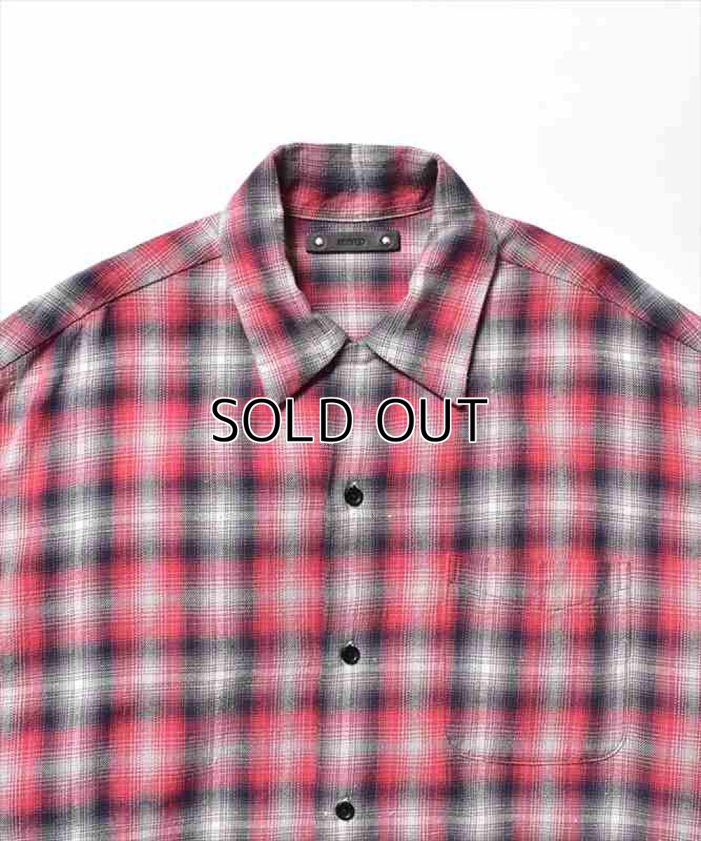 画像3: MINEDENIM V.Nep Check Flannel Open Collar Shirt (チェックシャツ) (3)