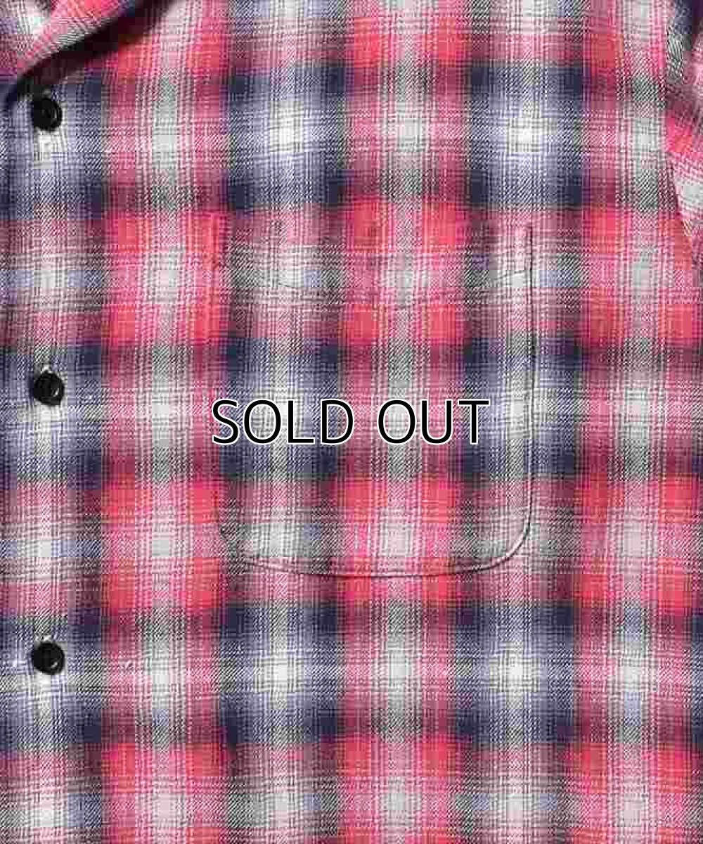 画像4: MINEDENIM V.Nep Check Flannel Open Collar Shirt (チェックシャツ) (4)
