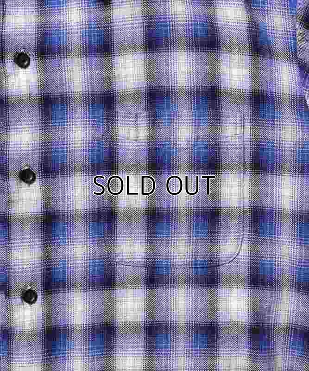 画像4: MINEDENIM V.Nep Check Flannel Open Collar Shirt (チェックシャツ) (4)